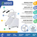 Climbing Steps White ArGo Electric Toilet Lift Product Features Info Graphic View