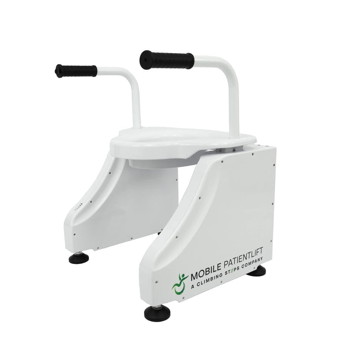 Climbing Steps White ArGo Electric Toilet Lift Side Angle View