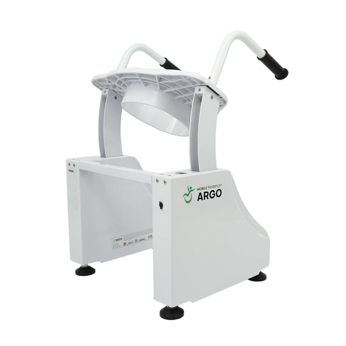 Climbing Steps White ArGo Electric Toilet Lift Side Rear Angle View