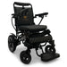 Black ComfyGO MAJESTIC IQ-8000 Auto Folding Electric Wheelchair Lightweight, Airline-Friendly, and Travel Ready with footrest is wide, solid, and foldable, joystick controller is mounted on the right armrest