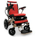 ComfyGO MAJESTIC IQ-8000 Auto Folding Electric Wheelchair Lightweight, Airline-Friendly, and Travel Ready with footrest is wide, solid, and foldable, joystick controller is mounted on the right armrest