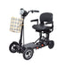 Black ComfyGO MS3000 Plus Mobility Scooter Foldable, Powerful, and Designed for Urban Adventures with basket plus wide seat foot platform is spacious and low to the ground