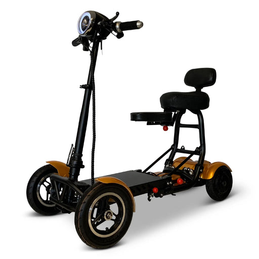 ComfyGO Gold MS3000 Lightweight Foldable Mobility Scooter Powerful, Eco-Friendly, And Built For City Commuting, Comfortable Padded Seat With A Backrest