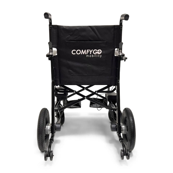ComfyGO X-lite Ultra Lightweight Foldable Electric Wheelchair Travel Rear view