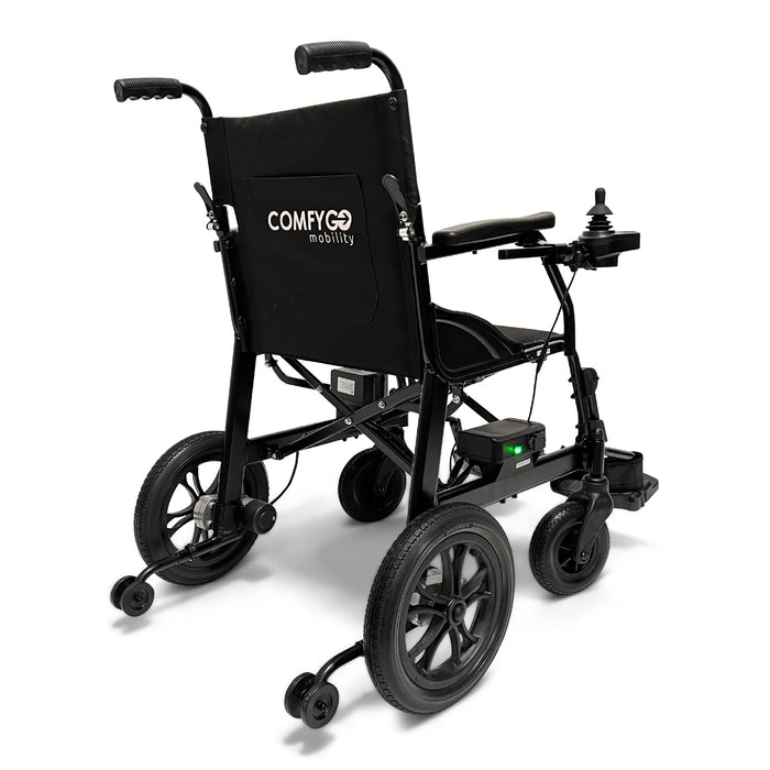 ComfyGO X-lite Ultra Lightweight Foldable Electric Wheelchair Travel back side
