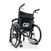 ComfyGO X1 Lightweight Manual Wheelchair Rear View With Back Pocket And ComfyGO Logo.