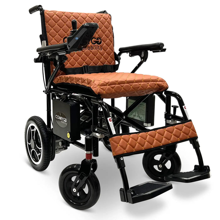 ComfyGo  X7-LE Ultra-Lightweight Side Profile Electric Wheelchair with Dual Batteries, 23-Mile Range and 265 lb Capacity