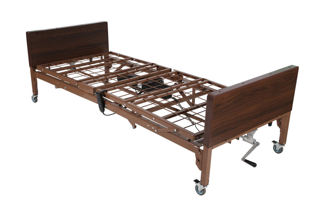 CostCare B120C Semi Electric Homecare Bed In Fully Flat View