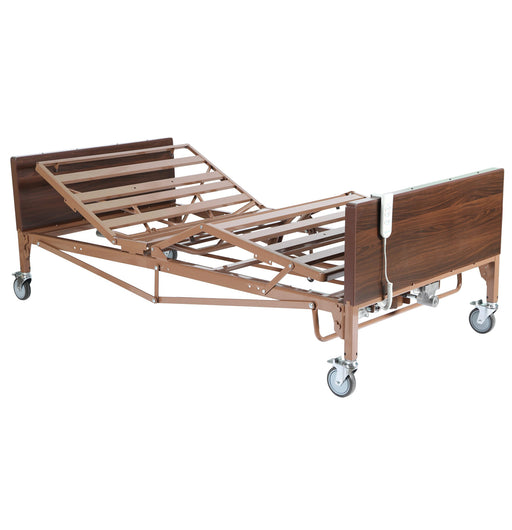 CostCare B142C Full Electric Bariatric Homecare Bed In Elevated Head And Knee Section View