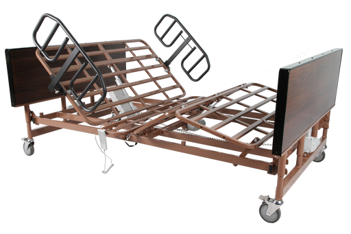 CostCare B154S Full Electric Bariatric Homecare Bed In Elevated Head And Knee Section Position View
