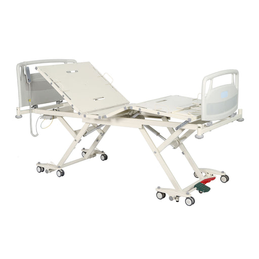 CostCare B333 Long-Term Care Low Profile Bed Highest Height Head and Knee Section In Elevated Position View