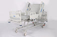 CostCare B730 Acute Care Medical Bed With Boards And Rails In Fully Elevated Height Raised Head And Knee Section View