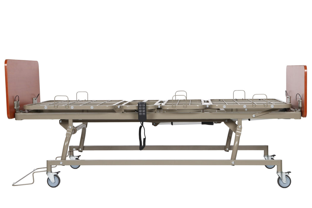 CostCare Long Term Care Low Bed In Fully Flat Side View