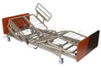 CostCare Long Term Care Low Bed With Half Rails In Elevated Head And Knee Section Position View