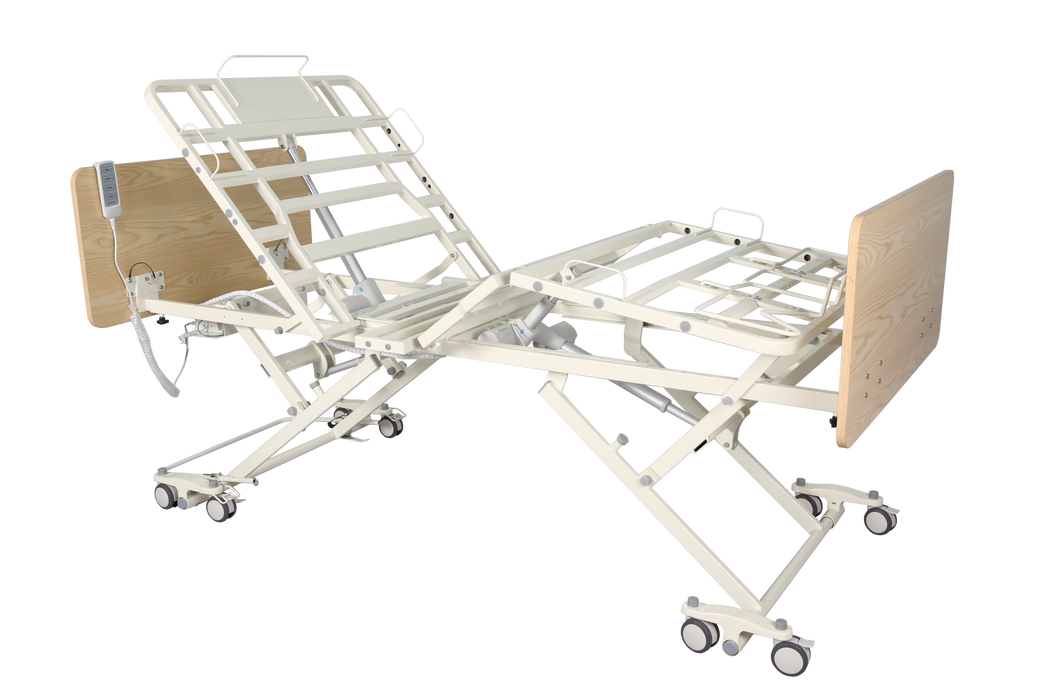 Costcare BC320 Long-Term Care Low Profile Bed With Elevated Head And Knee Sections.
