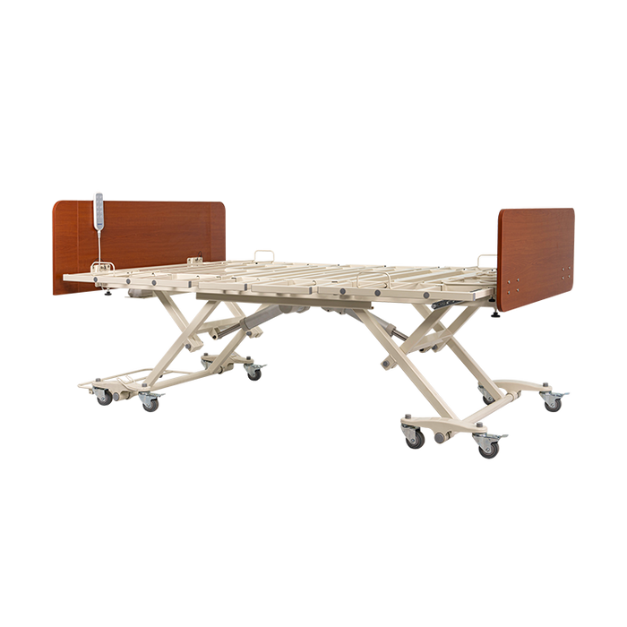 Flat Bed Dynarex DB600 Bariatric HD Long-Term Care Bed Heavy-Duty Steel Frame with Adjustable Auto-Contour and Pressure-Relief Support for Bariatric Patients