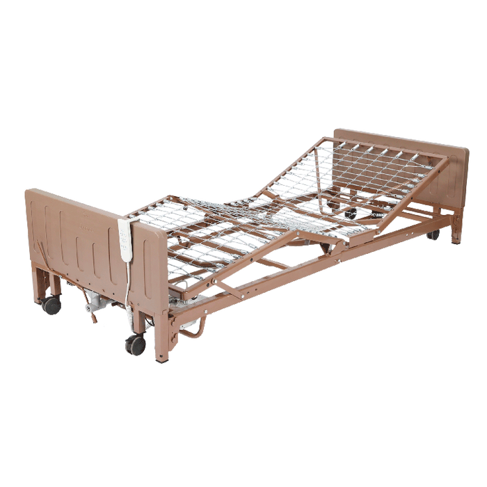 Durable Dynarex 3 Motor Full Electric Hi Low Homecare Bed Adjustable Height, Durable Steel Frame, Lightweight Hand Control