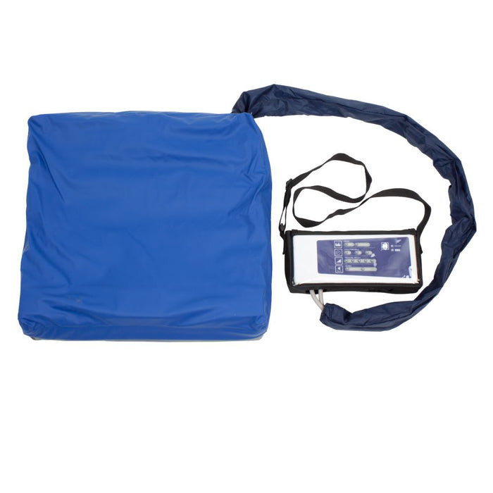 Covered Blue Dynarex Alternating Pressure Air Cushion Pressure Relief for Comfort and Healing in Homecare and Long-Term Care Settings