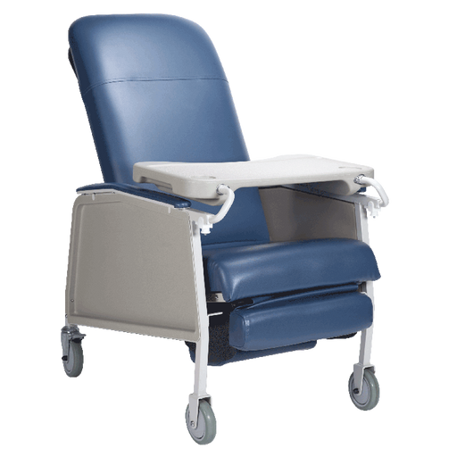 Blueridge Dynarex Bariatric Geri Chair 3-Position Recliner Durable Comfortable Seating for Bariatric Patients with Easy Adjustability and Removable Side Panels
