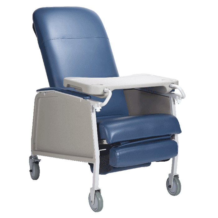 Blueridge Dynarex Bariatric Geri Chair 3-Position Recliner Durable Comfortable Seating for Bariatric Patients with Easy Adjustability and Removable Side Panels