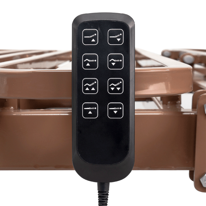 Remote Dynarex Bariatric HD Full Electric Homecare Bed Adjustable, Heavy-Duty 48" Bed for Home and Caregiving