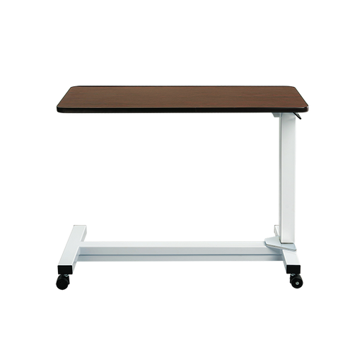 Easy to Adjust Dynarex Bariatric Heavy-Duty Overbed Table with Height-Adjustable Steel Frame, Cherry Finish 500 lb Capacity