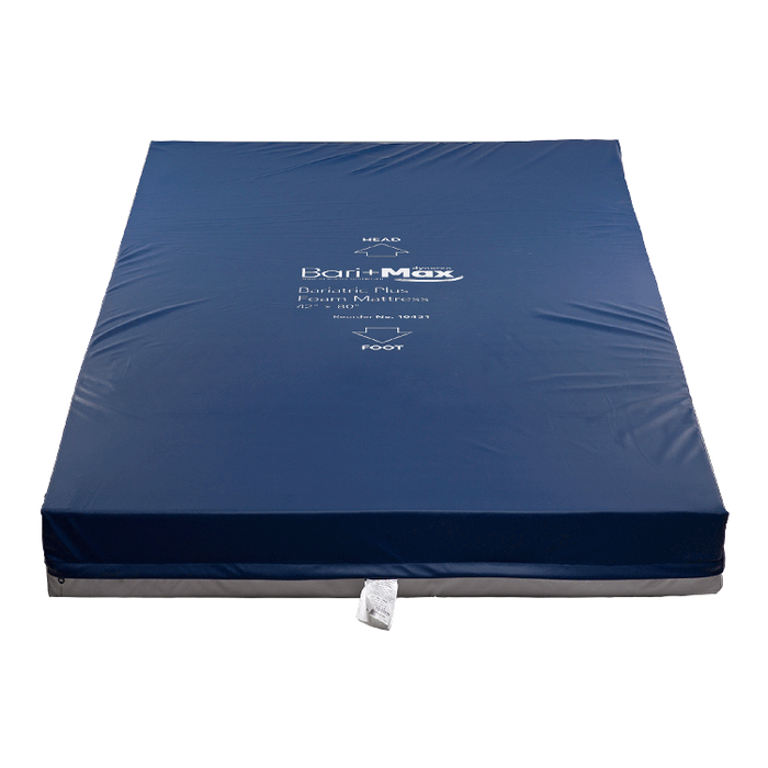 Clean Dynarex Bariatric Plus Foam Mattress Tri-Layer Pressure Relief Mattress with Memory-Foam Heel Zone and Edge Guards for Home and Healthcare Use