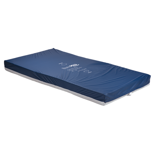 Comfortable Dynarex Bariatric Plus Foam Mattress Tri-Layer Pressure Relief Mattress with Memory-Foam Heel Zone and Edge Guards for Home and Healthcare Use