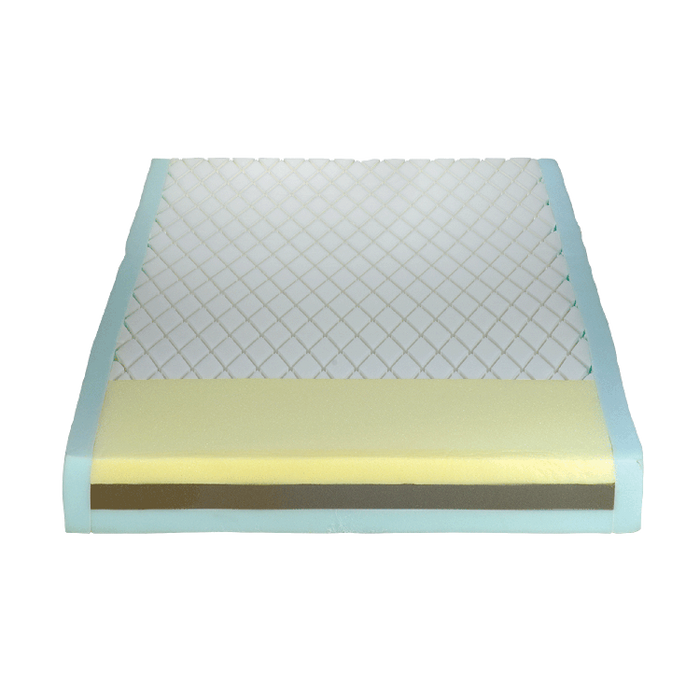 Durable Dynarex Bariatric Plus Foam Mattress Tri-Layer Pressure Relief Mattress with Memory-Foam Heel Zone and Edge Guards for Home and Healthcare Use