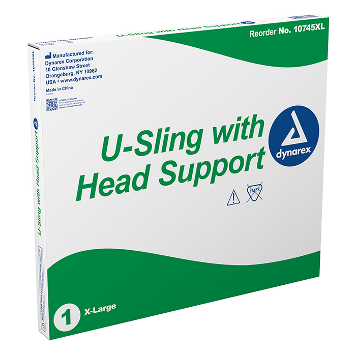 Heavy Duty Dynarex Bariatric U-Sling with Head Support Durable Patient Lift Sling for Safe Transfers up to 600 lbs Capacity