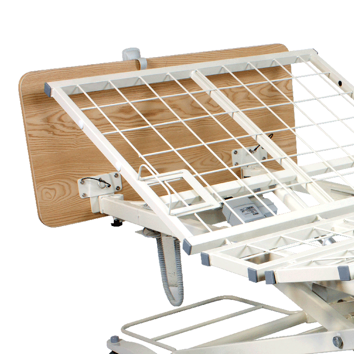 White Dynarex D200 LTC 3 Function Low Bed Durable Steel Long-Term Care Hospital Bed for Patients with Limited Mobility