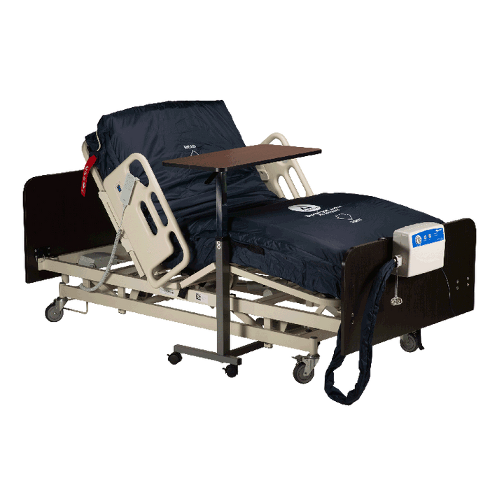 Safe Dynarex DynaRest Airfloat 300 Medical Air Mattress with Pump Alternating Pressure and Low Air Loss Therapy for Pressure Relief