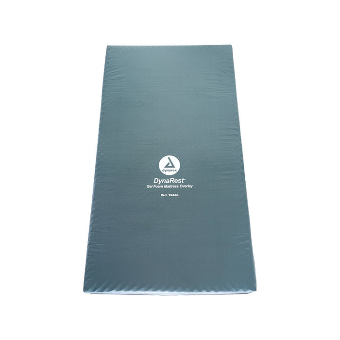 Clean Dynarex DynaRest Gel Foam Mattress Overlay Pressure-Relief, Bed Sore Prevention, Fluid-Resistant Comfort for Patients