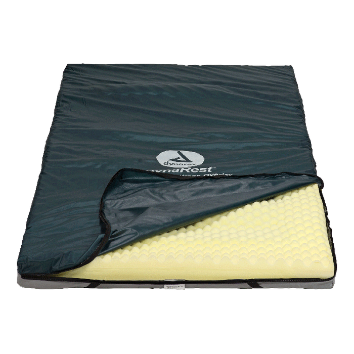 Premium Dynarex DynaRest Gel Foam Mattress Overlay Pressure-Relief, Bed Sore Prevention, Fluid-Resistant Comfort for Patients