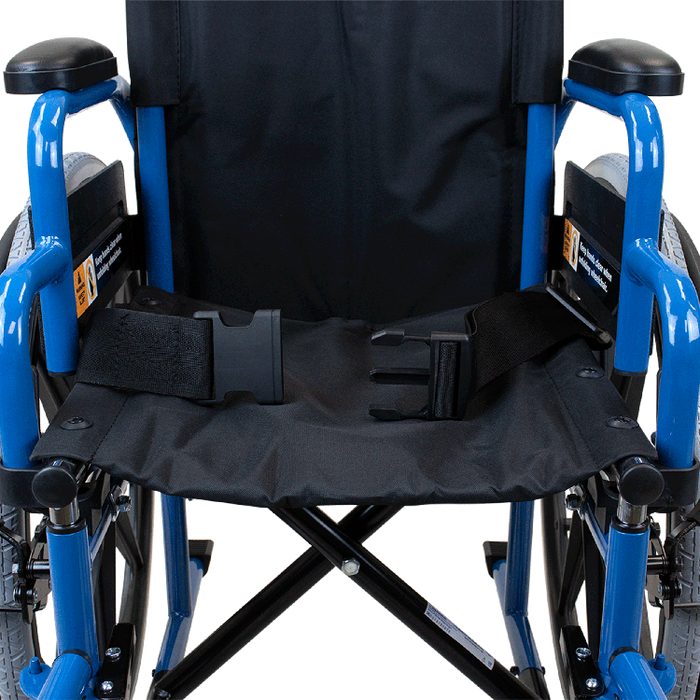 Blue Dynarex DynaRide Pediatric Wheelchair with Footrest Adjustable, Durable, Safe Mobility Aid for Children