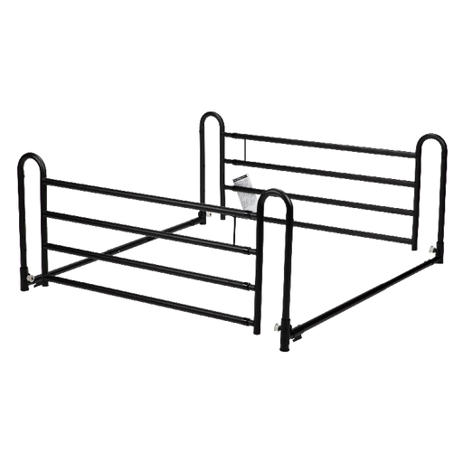 Reliable Dynarex Home Care Full-Length Bed Rail  Adjustable Steel Safety Rail for Patient Support