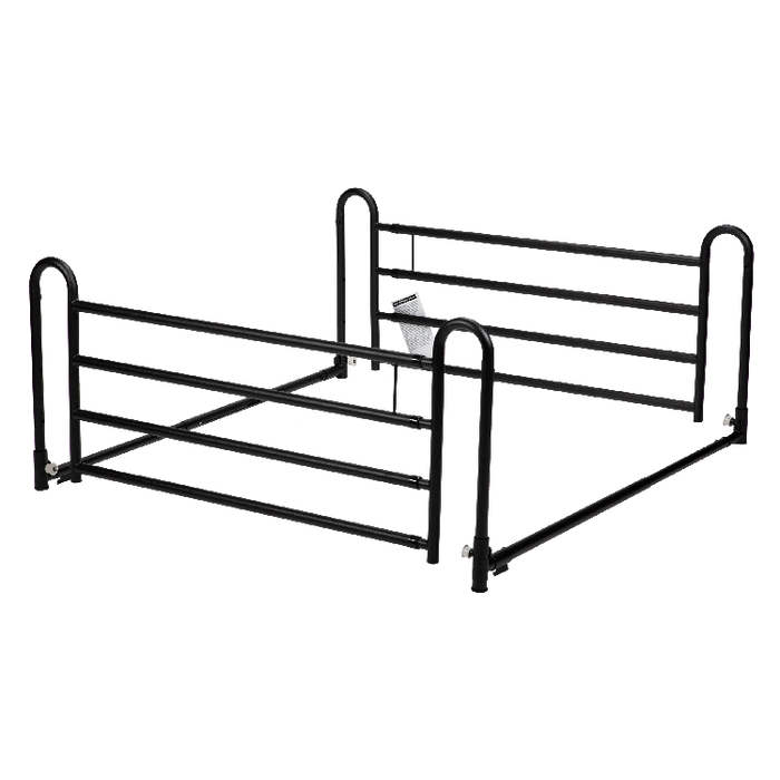 Reliable Dynarex Home Care Full-Length Bed Rail  Adjustable Steel Safety Rail for Patient Support