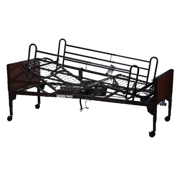 Secure Dynarex Home Care Full-Length Bed Rail  Adjustable Steel Safety Rail for Patient Support