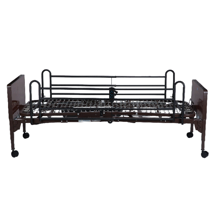 Side View Dynarex Home Care Full-Length Bed Rail  Adjustable Steel Safety Rail for Patient Support