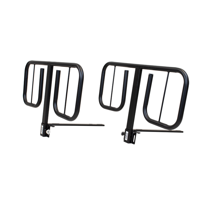 Black Dynarex Homecare Bariatric Bed Rail Heavy-Duty Steel Fall Prevention for 42" Electric Beds
