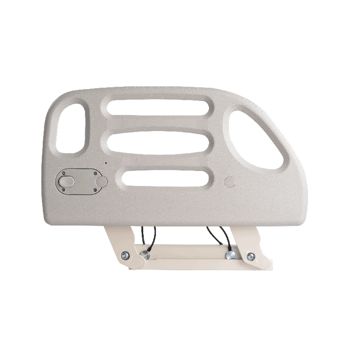 White Dynarex LTC Bed Accessories for DB600 Bariatric Beds HD Headboard, Footboard, and Composite Swing Down Rail