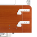 Amber Cherry Dynarex LTC Bed Accessories for DB600 Bariatric Beds HD Headboard, Footboard, and Composite Swing Down Rail
