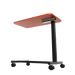 Under View Dynarex Overbed Table Height-Adjustable Rolling Table with Laminate Top for Hospitals, Homecare, and Rehabilitation