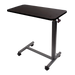 Clean Dynarex Overbed Table Height-Adjustable Rolling Table with Laminate Top for Hospitals, Homecare, and Rehabilitation