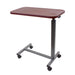 Clean Dynarex Plastic Overbed Table Height-Adjustable, Easy-to-Clean Top, Durable Mobile Healthcare Table