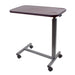 With Wheels Dynarex Plastic Overbed Table Height-Adjustable, Easy-to-Clean Top, Durable Mobile Healthcare Table