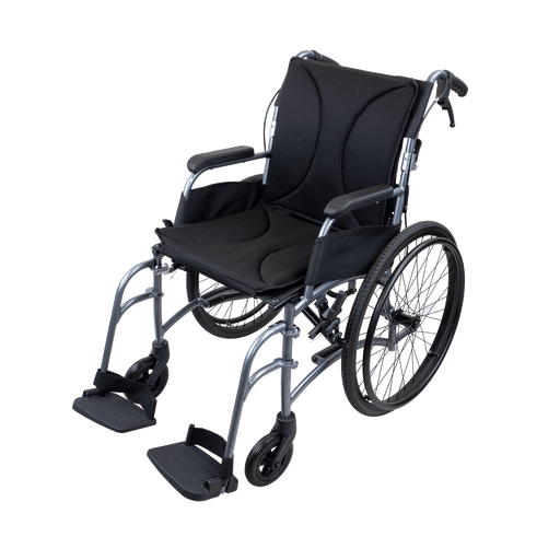 Comfortable Dynarex Sleek Motion X-Light Ultra-Lightweight Wheelchair 22 lb with 300 lb Capacity for Indoor &amp; Outdoor Mobility