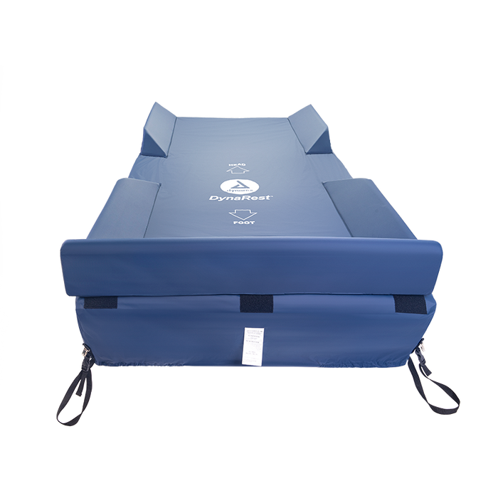 Safe Dynarex Universal Mattress Cover with Foam Bolsters Low Shear, Fluid-Resistant Patient Fall Prevention Bed Cover