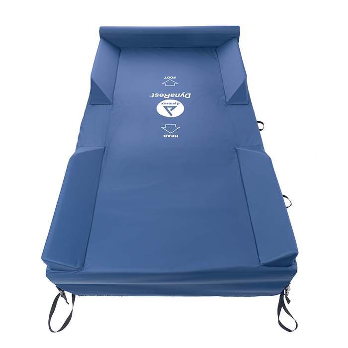 Head to Foot Positioning Dynarex Universal Mattress Cover with Foam Bolsters Low Shear, Fluid-Resistant Patient Fall Prevention Bed Cover