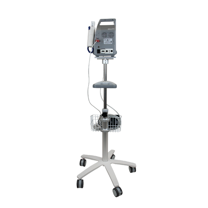 Back Details Dynarex Vital Signs Patient Monitor with Stand – Touch Screen and Standard Models for NIBP, Pulse, and Temperature Monitoring